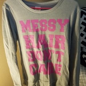 "Messy Hair Dont Care" sweater